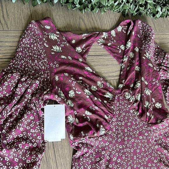 Free People love story maxi dress in winter mixed floral SXS 198$ - Picture 9 of 15